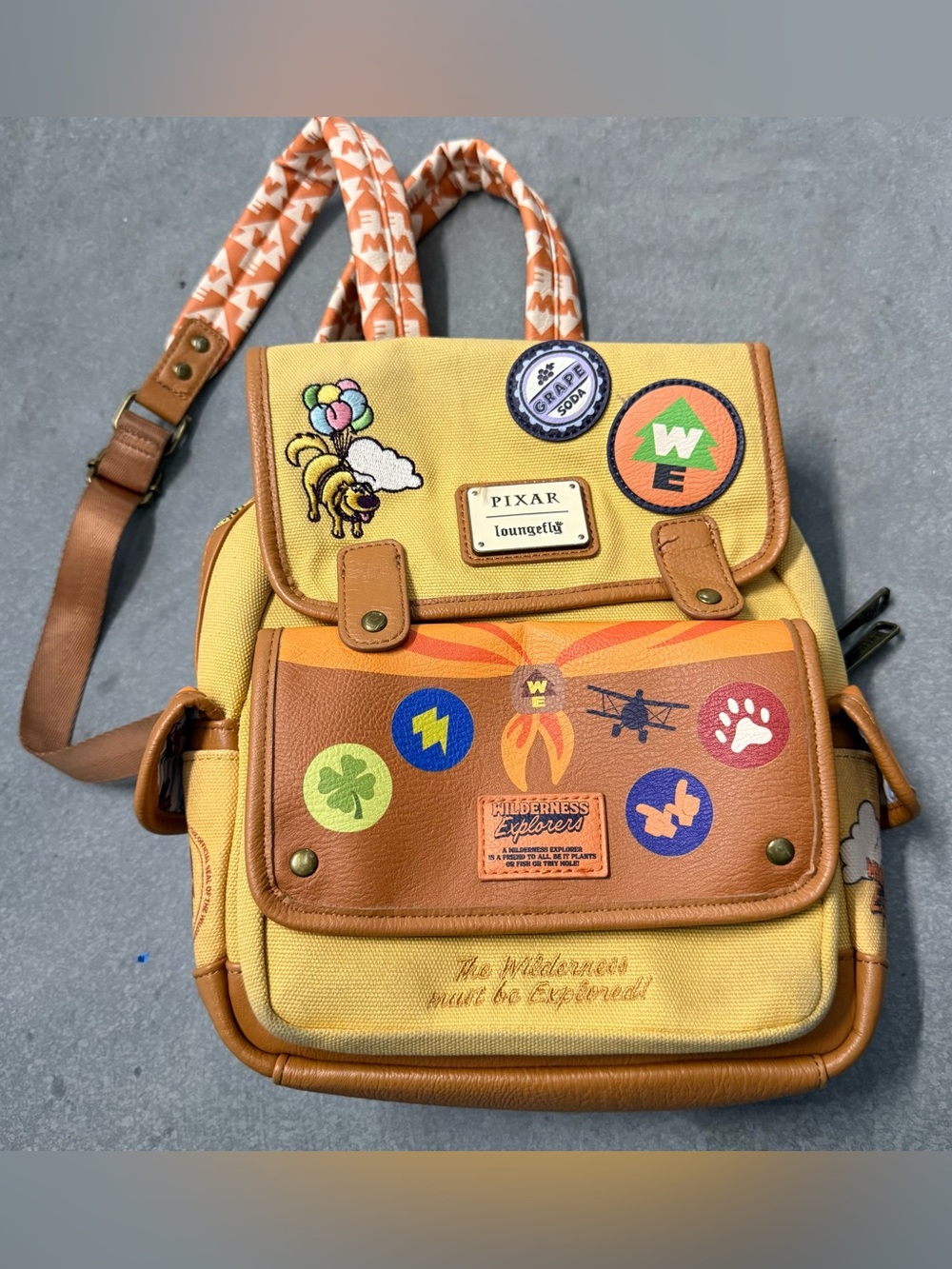 Loungefly Disney Pixar Up Patchwork Canvas Min Backpack